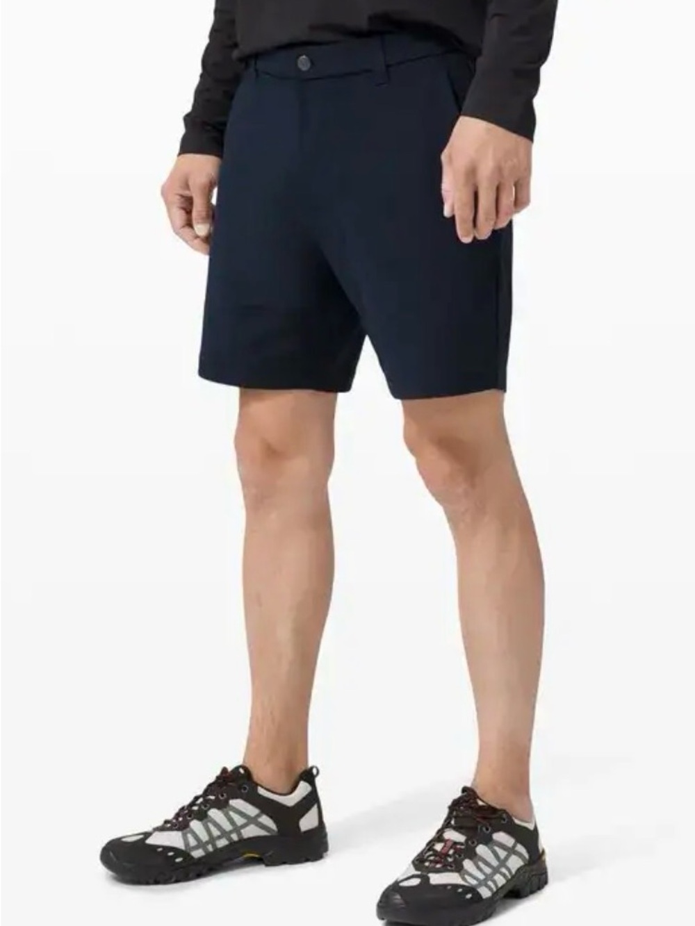 Lululemon Commission Men’s Shorts 7", Warpstreme, navy blue, size 38